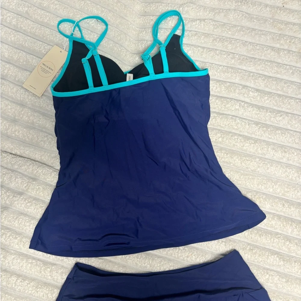 Elegant Navy and Aqua Bikini Set